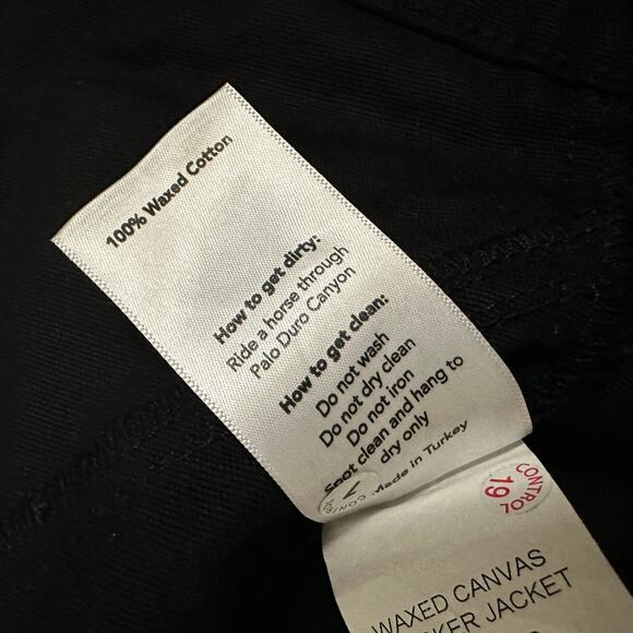 TECOVAS Waxed Canvas Trucker Jacket Onyx Cotton Grunge Western Outdoor - Picture 12 of 14